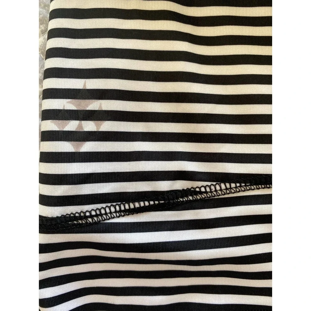 Jofit Dress Black White Striped Golf Athleisure Collar V Neck Pockets Small - Picture 12 of 12